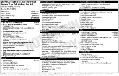 2020 Chevrolet Silverado 3500HD High Country