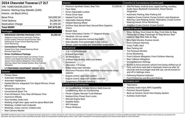 2024 Chevrolet Traverse AWD LT