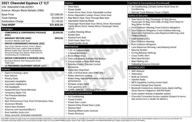 2021 Chevrolet Equinox LT