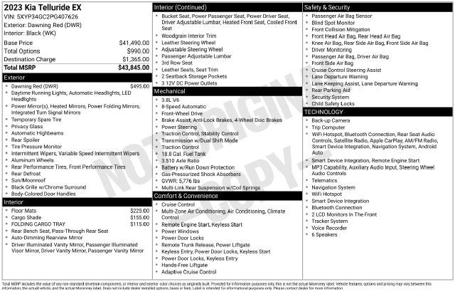 2023 Kia Telluride EX