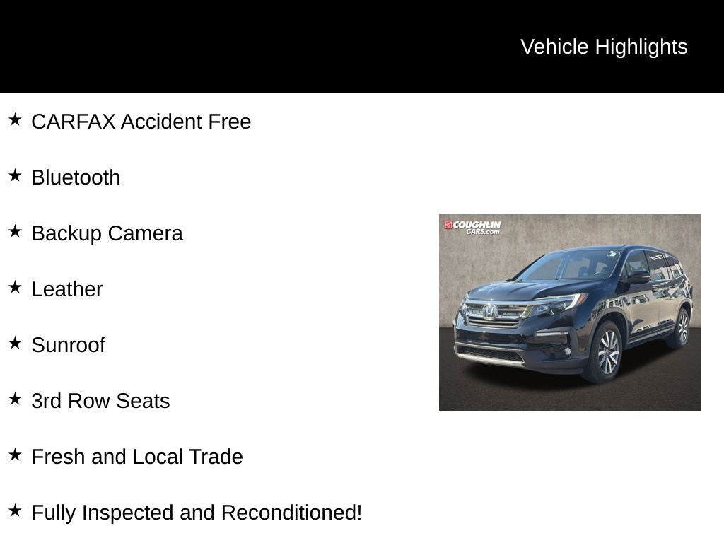 2019 Honda Pilot EX-L w/Navigation and Rear Entertainment System