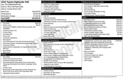 2022 Toyota Highlander XSE