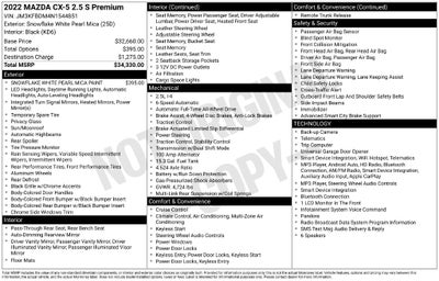 2022 Mazda Mazda CX-5 2.5 S Premium Package