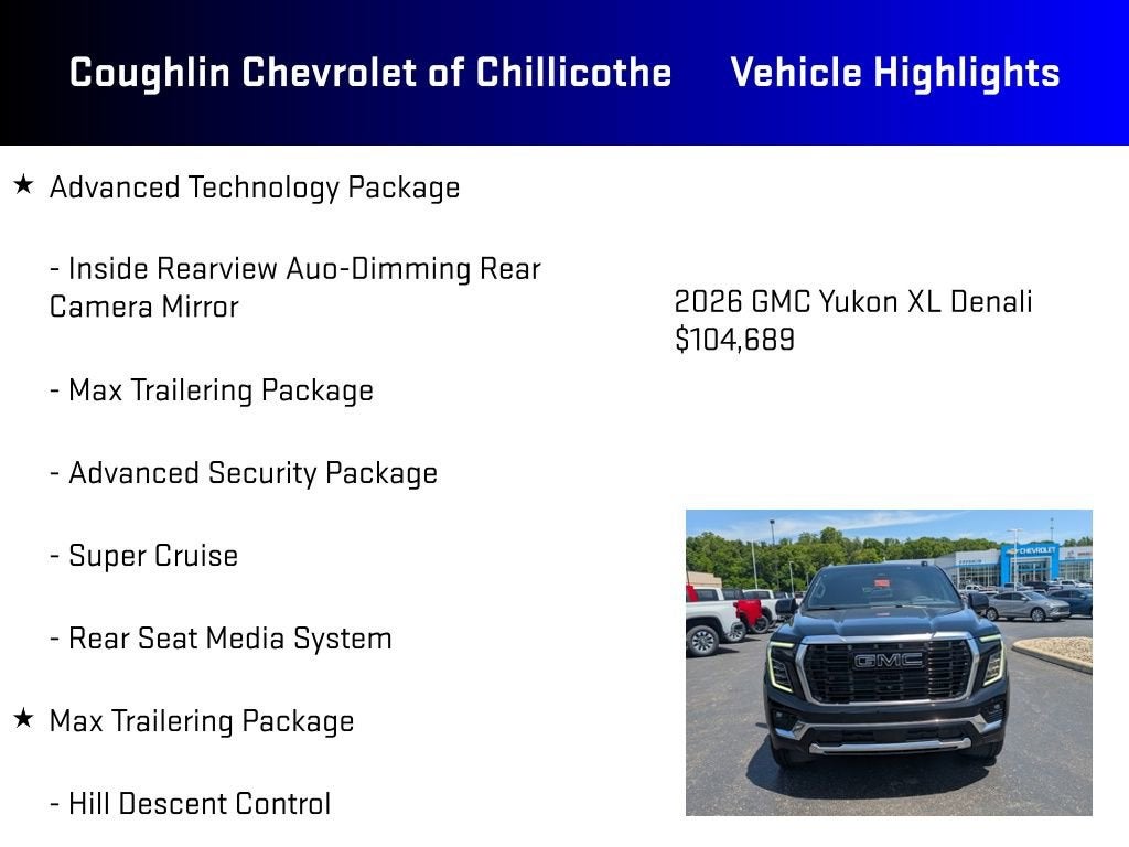2026 GMC Yukon XL Denali