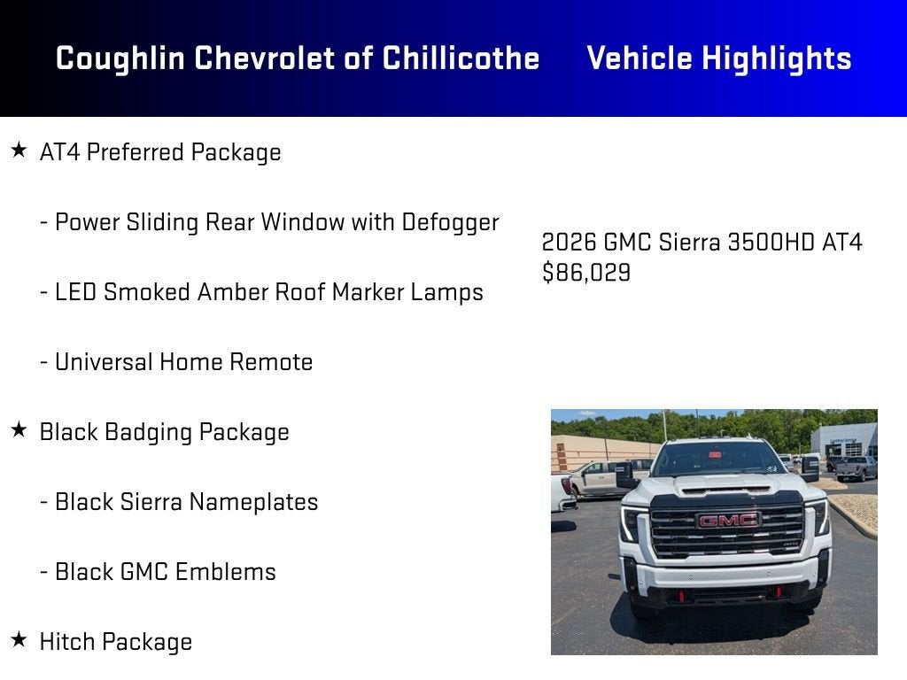 2026 GMC Sierra 3500 HD AT4