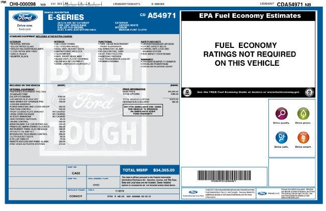 2012 Ford Econoline Commercial Cuta Base