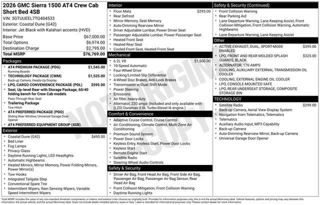 2026 GMC Sierra 1500 AT4