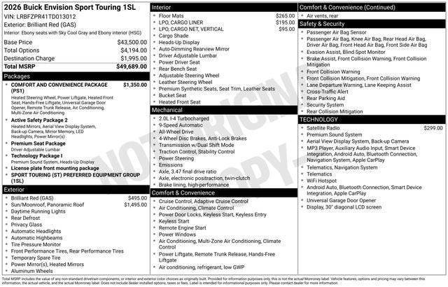 2026 Buick Envision Sport Touring
