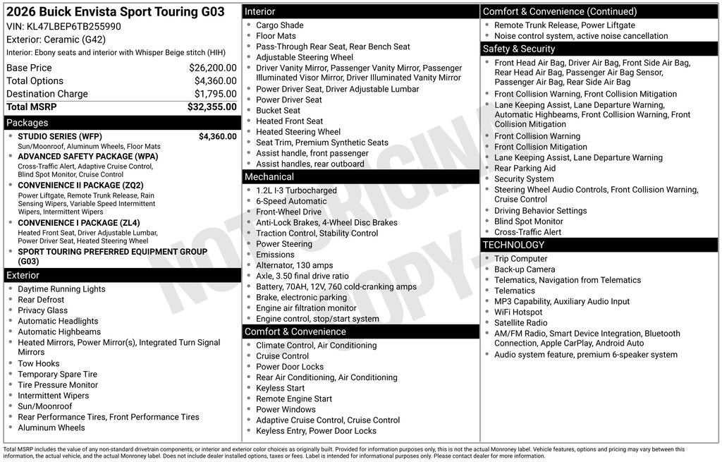 2026 Buick Envista Sport Touring