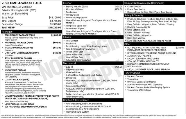 2023 GMC Acadia SLT