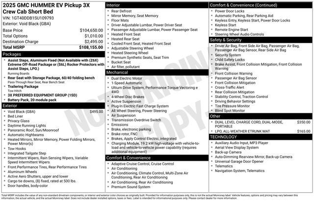 2025 GMC HUMMER EV Pickup 3X