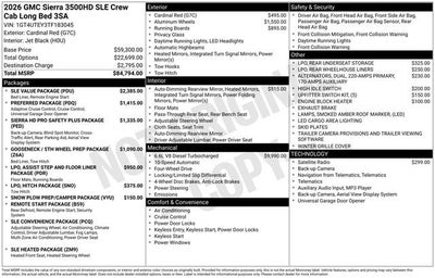 2026 GMC Sierra 3500 HD SLE DRW