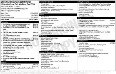 2026 GMC Sierra 3500 HD Denali Ultimate