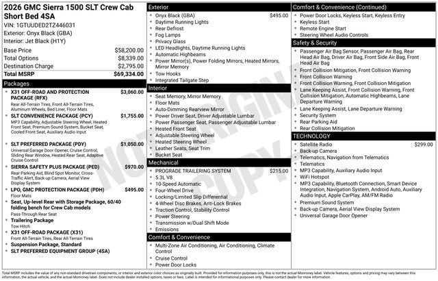 2026 GMC Sierra 1500 SLT