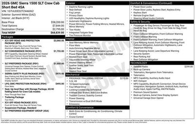 2026 GMC Sierra 1500 SLT