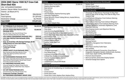 2026 GMC Sierra 1500 SLT