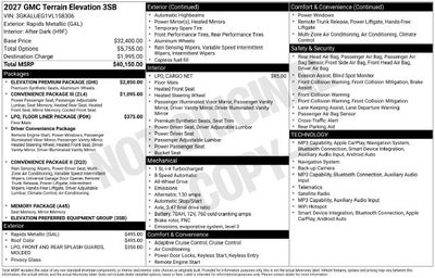 2027 GMC Terrain Elevation