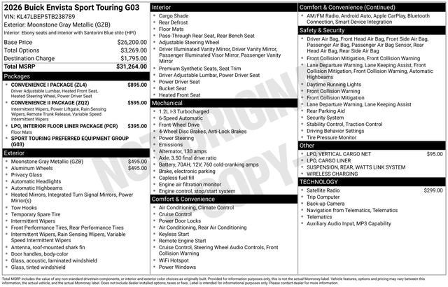 2026 Buick Envista Sport Touring