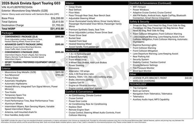 2026 Buick Envista Sport Touring
