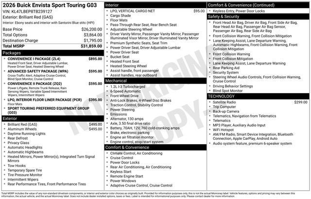 2026 Buick Envista Sport Touring