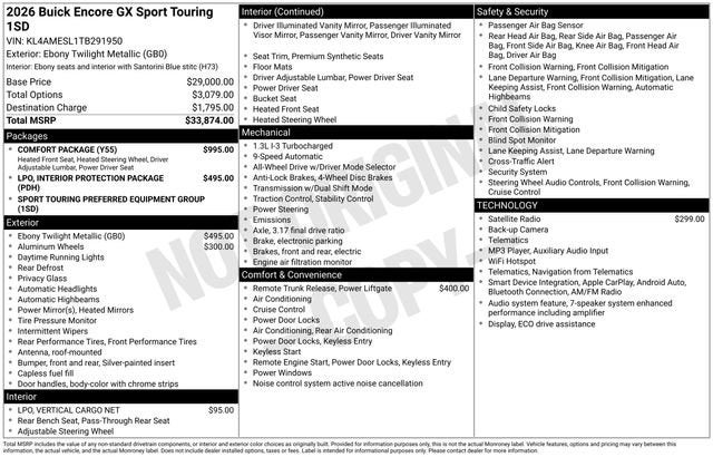 2026 Buick Encore GX Sport Touring