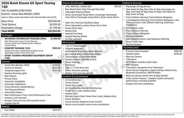 2026 Buick Encore GX Sport Touring