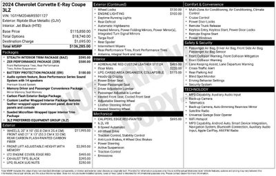 2024 Chevrolet Corvette E-Ray 3LZ