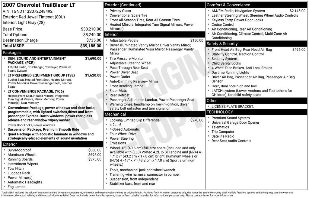 2007 Chevrolet Trailblazer LT