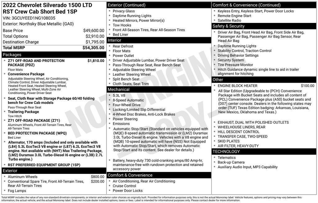 2022 Chevrolet Silverado 1500 LTD RST