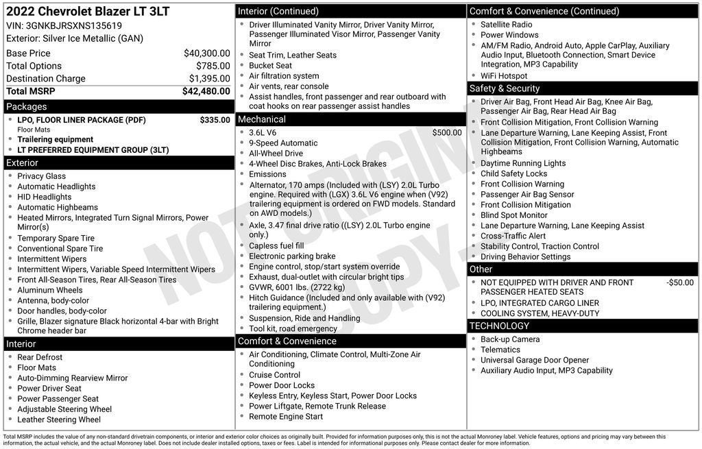 2022 Chevrolet Blazer 3LT